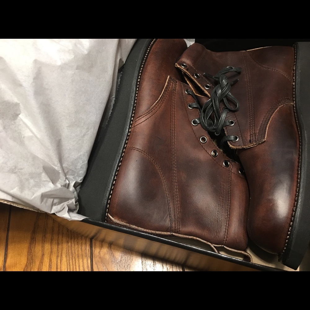 Broken Homme James Boot - OXBLOOD (Size 11.5)